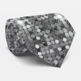 Silver Sparkle Sequin Disco Glam Stropdas