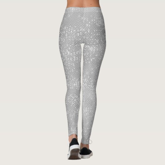 Silver Sparkle Shimmery-Leggings Leggings (Achterkant)