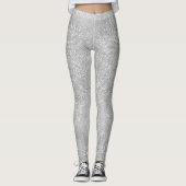 Silver Sparkle Shimmery-Leggings Leggings (Voorkant)