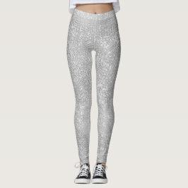 Silver Sparkle Shimmery-Leggings Leggings
