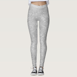 Silver Sparkle Shimmery-Leggings Leggings