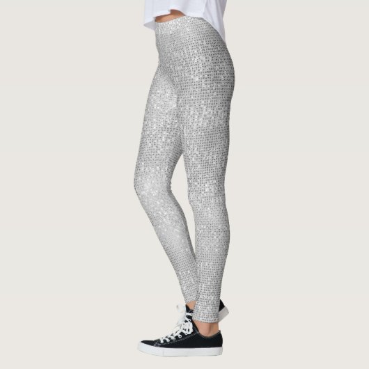 Silver Sparkle Shimmery-Leggings Leggings (Links)