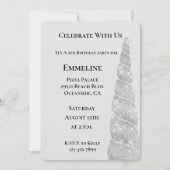 Silver Sparkle Unicorn Verjaardag Kaart (Voorkant)