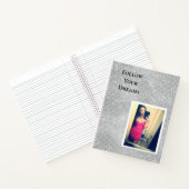 Silver Sparkle Uw foto Gepersonaliseerde offerte Notitieboek (Binnen)
