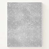Silver Sparkle Uw foto Gepersonaliseerde offerte Notitieboek (Achterkant)