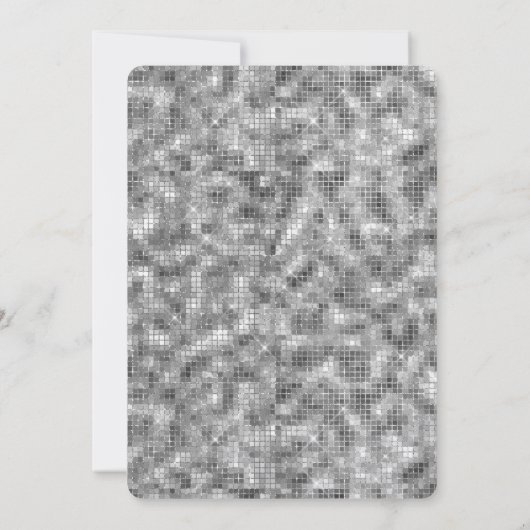 Silver Sparkle Vrijgezellenfeest Kaart (Achterkant)