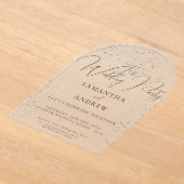 Silver Sparkle Wedding Acryl Uitnodigingen (Laagn)