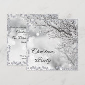 Silver Sparkle Winter Kerstfeest Double Sided Kaart (Voorkant / Achterkant)