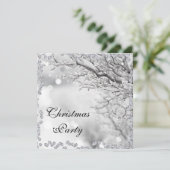 Silver Sparkle Winter Kerstfeest Double Sided Kaart (Staand voorkant)