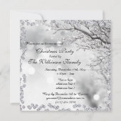 Silver Sparkle Winter Kerstfeest Double Sided Kaart (Achterkant)