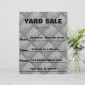 Silver Sparkle Yard-verkoop/aankondiging van evene (Staand voorkant)