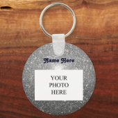 Silver Sparkles | Aangepast Sleutelhanger (Voorkant)