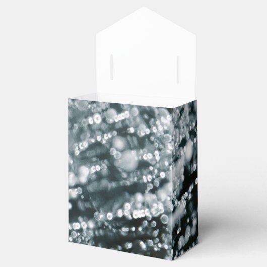 Silver sparkles Bevroren ijzeborrels Monogram Bedankdoosjes (Geopend)