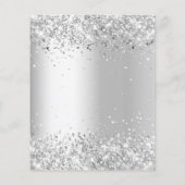 Silver sparkles foto bruiloft Save the Date (Achterkant)