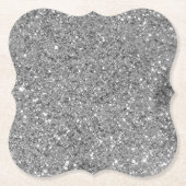 Silver Sparkles Glitter Kartonnen Onderzetters (Voorkant)