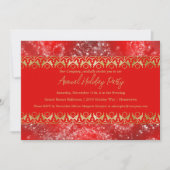 Silver Sparkles Holiday Party Invitation Kaart (Voorkant)