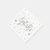 Silver Sparkles Servet (Hoek)