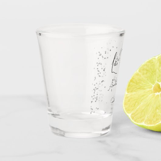 Silver Sparkles Volledig  Feest Shot Glas (Links)