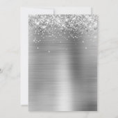 Silver Sparkly Glitter en Ombre Folie Save The Date (Achterkant)