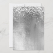 Silver Sparkly Glitter en Shiny Ombre Folie Save The Date (Achterkant)