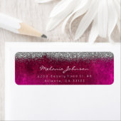 Silver Sparkly Glitter Pik Velvet Etiket (Insitu)