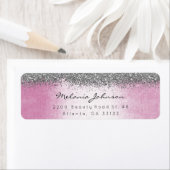 Silver Sparkly Glitter Pink Pastel Etiket (Insitu)