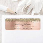 Silver Sparkly Glitter Pink Rose Gold Metallic Etiket (Insitu)