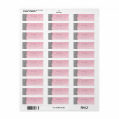 Silver Sparkly Glitter Pink Rose Pastel Etiket (Full Sheet)