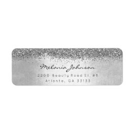 Silver Sparkly Glitter Silver Metallic Etiket