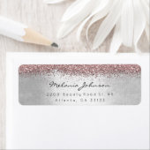 Silver Sparkly Glitter Silver Pink Blush Metallic Etiket (Insitu)