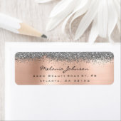 Silver Sparkly Glitter Silver Roos Gold Metallic Etiket (Insitu)