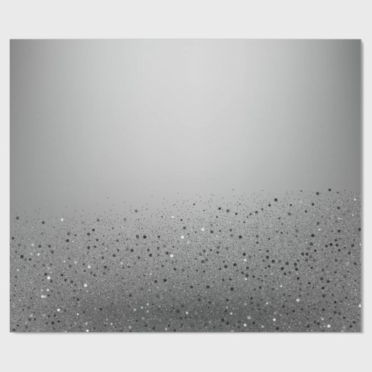 Silver Sparkly Glitter Sweet 16 Birthday Party Cadeaupapier (Vlak)