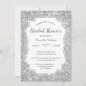 Silver Sparkly Glitter Vrijgezellenfeest Kaart (Voorkant)