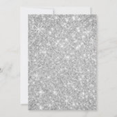 Silver Sparkly Glitter Vrijgezellenfeest Kaart (Achterkant)
