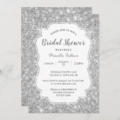 Silver Sparkly Glitter Vrijgezellenfeest Kaart (Voorkant / Achterkant)