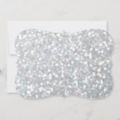 Silver Sparkly Let's Flamingle Verjaardag Uitnodig Kaart (Achterkant)