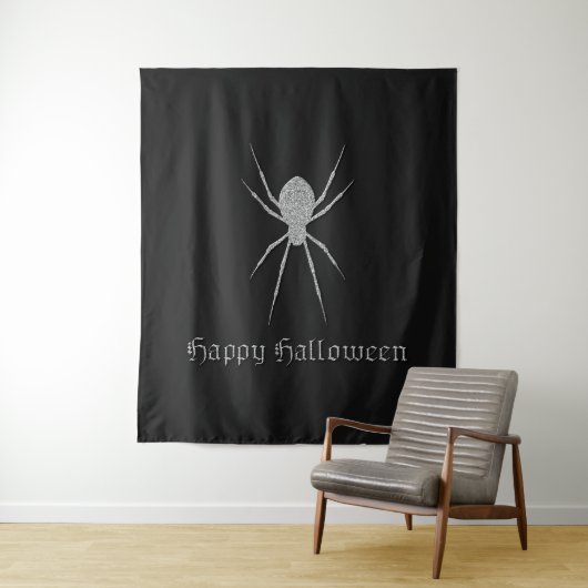 Silver Spider Halloween foto achtergrond Wandkleed (In situ)