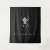 Silver Spider Halloween foto achtergrond Wandkleed (Voorkant)