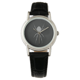 Silver Spider Halloween Horloge