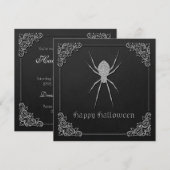 Silver Spider Halloween Kaart (Voorkant / Achterkant)