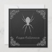 Silver Spider Halloween Kaart (Voorkant)