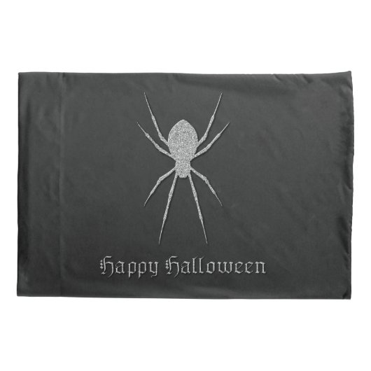 Silver Spider Halloween Kussensloop (Achterkant)
