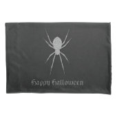 Silver Spider Halloween Kussensloop (Voorkant)