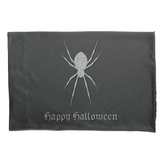 Silver Spider Halloween Kussensloop (Voorkant)