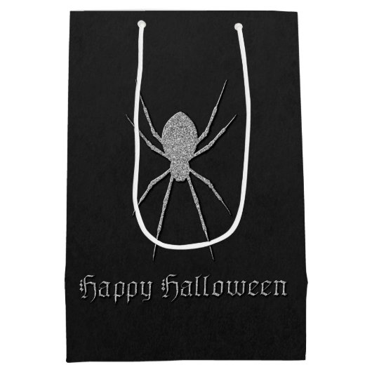 Silver Spider Halloween Medium Cadeauzakje (Achterkant)