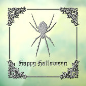Silver Spider Halloween Raamsticker (Vel 3)