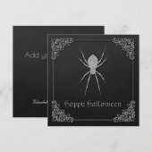 Silver Spider Halloween Wenskaart (Voorkant / Achterkant)