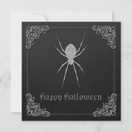 Silver Spider Halloween Wenskaart