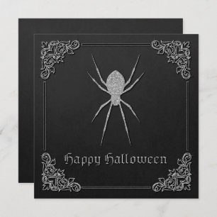 Silver Spider Halloween Wenskaart