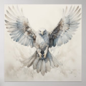 Silver Spirit Animal Hawk Poster (Voorkant)